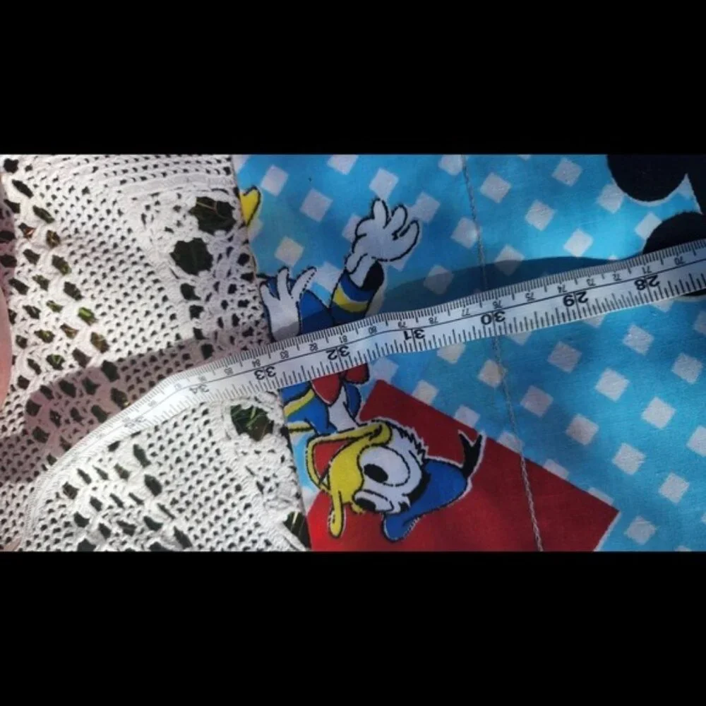 Vintage donald duck, mickey bright vibrant pillowcases set of two.‎